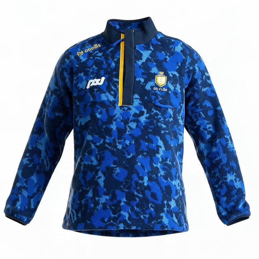 O'Neills Clare GAA Mens Imperium Sherpa Half Zip Fleece Top
