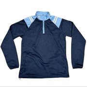 CS Club Half Zip Top Navy Melange Sky White