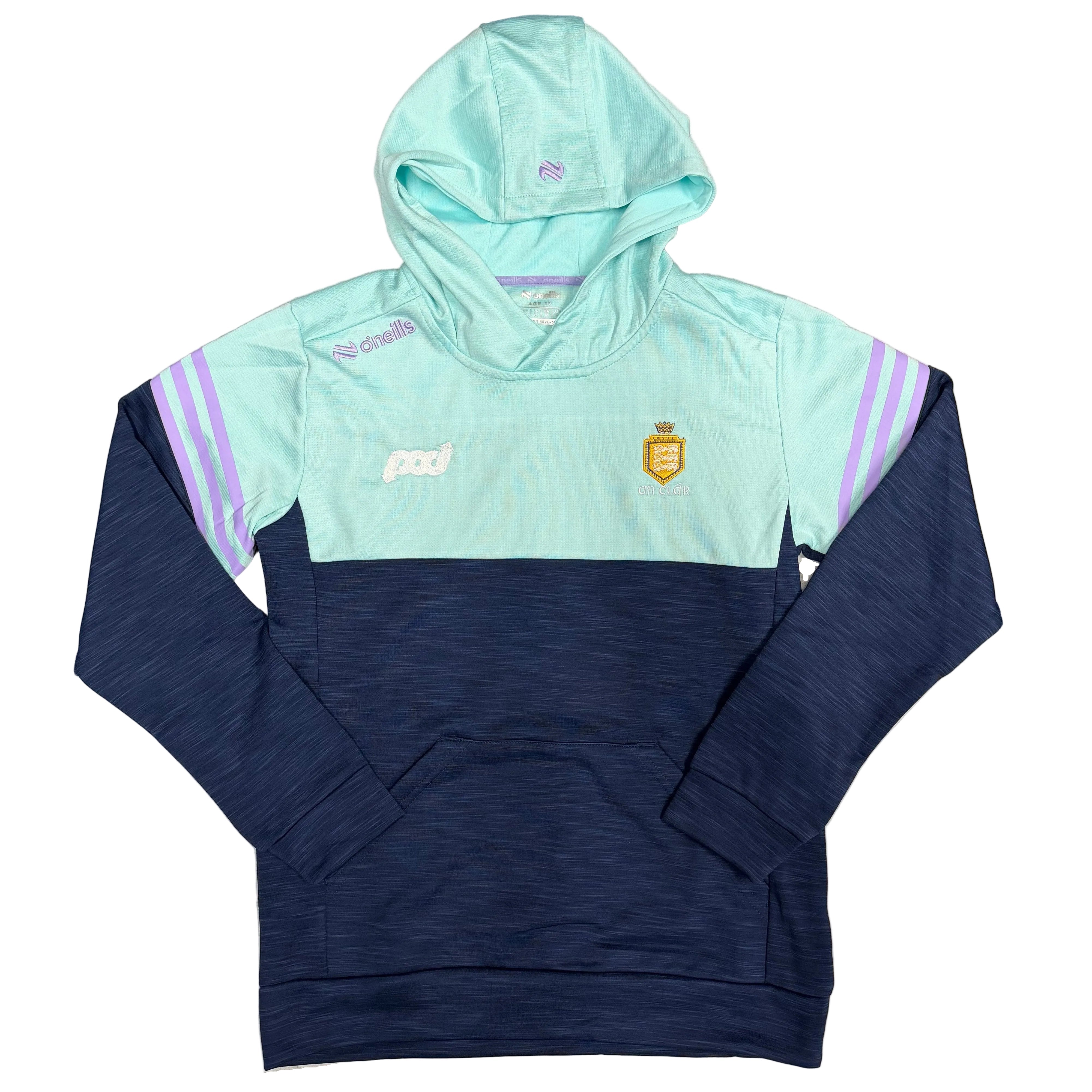 O'Neills Clare GAA Women's Sedona Hooded Top Navy Green Purple