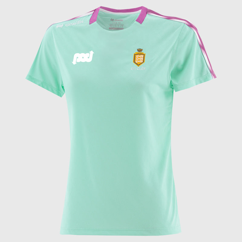 O'Neills Clare GAA Women's Imperium T-Shirt Green Purple White