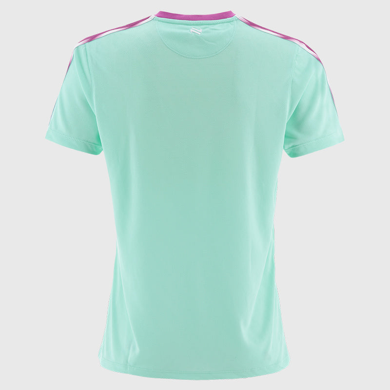 O'Neills Clare GAA Women's Imperium T-Shirt Green Purple White