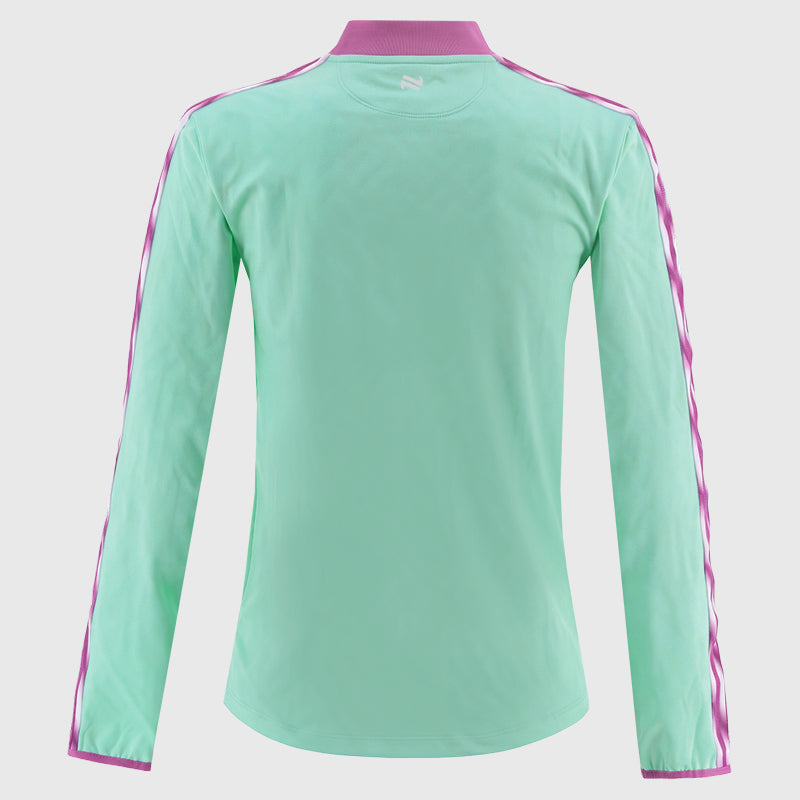 O'Neills Clare GAA Women's Imperium Brushed Half Zip Top Green Purple