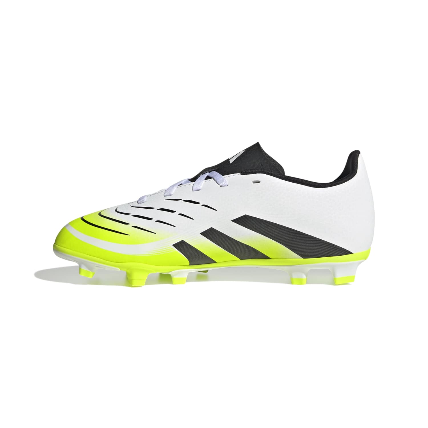 Adidas Predator Club Firm Ground Junior Football Boots White Black Lemon