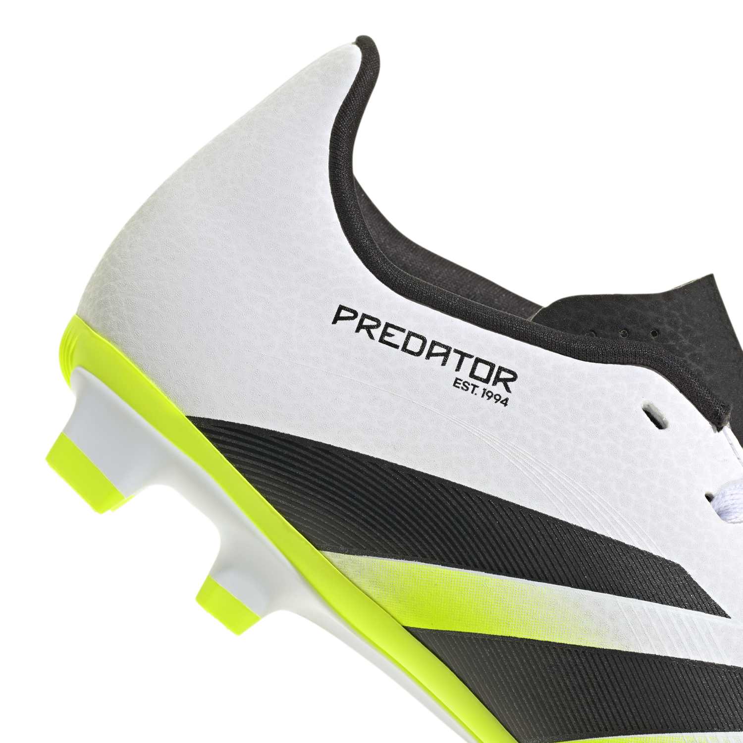 Adidas Predator Club Firm Ground Junior Football Boots White Black Lemon