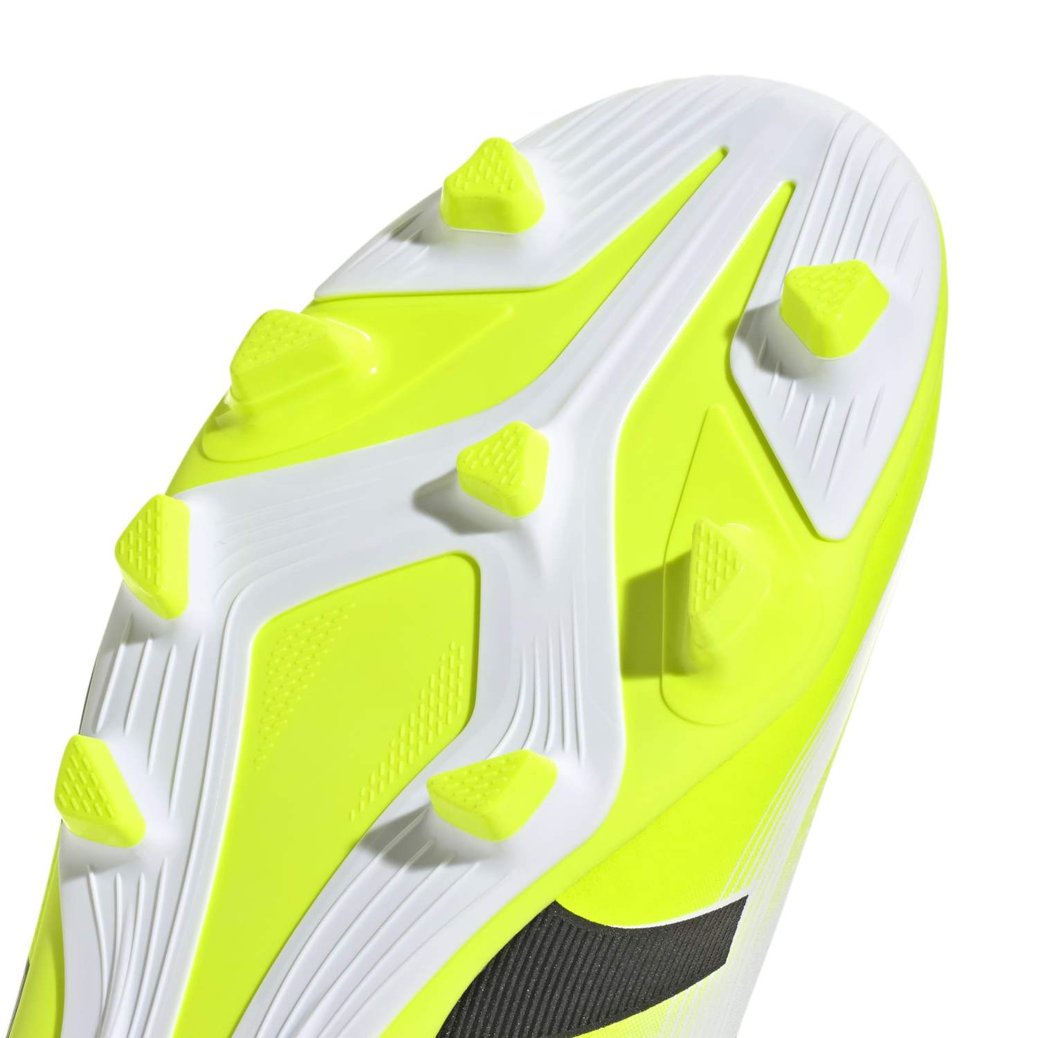 Adidas Predator Club Firm Ground Junior Football Boots White Black Lemon