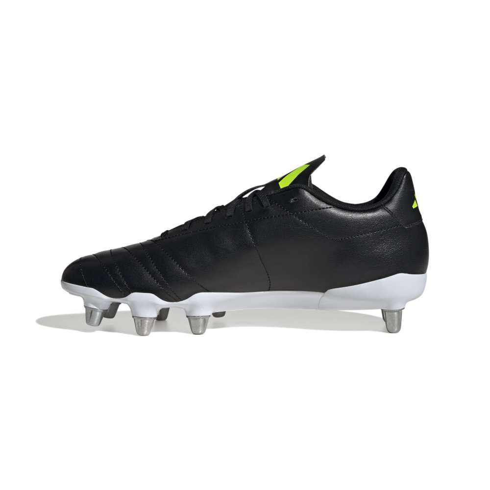Adidas Kakari Soft Ground Rugby Boots Black Lucid lemon