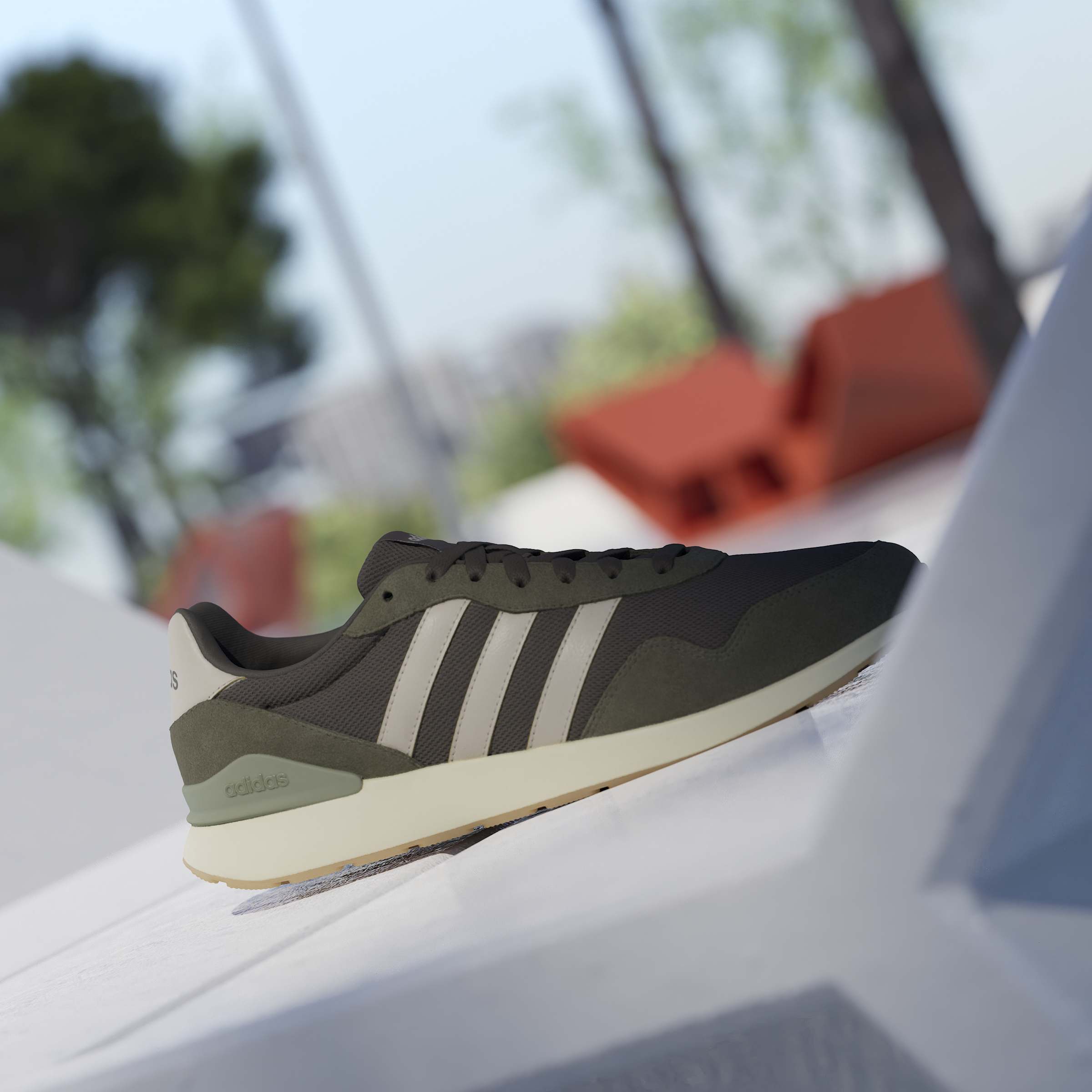 Adidas Run 60s 4.0 Men's Trainer Shoes Olive Green