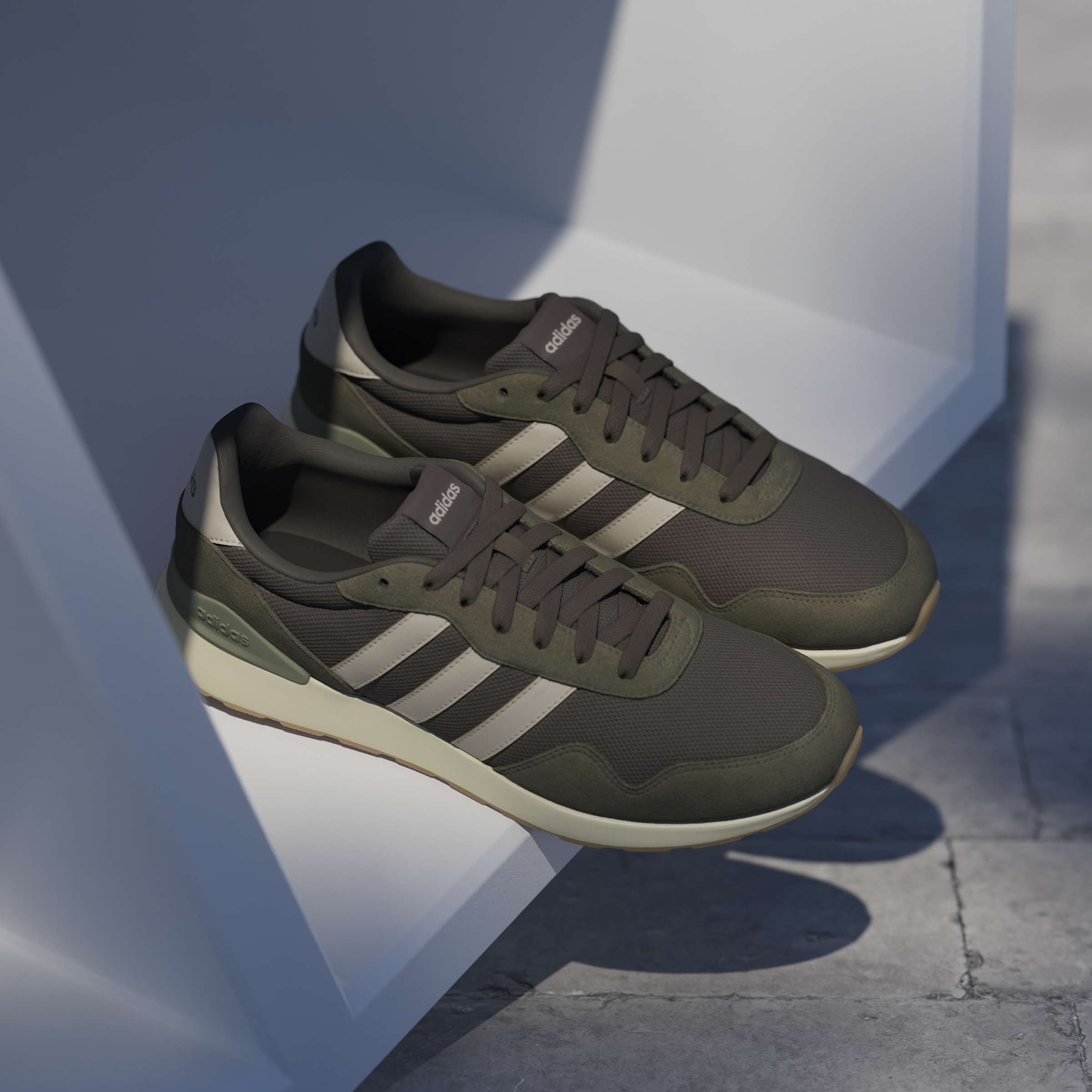 Adidas Run 60s 4.0 Men's Trainer Shoes Olive Green