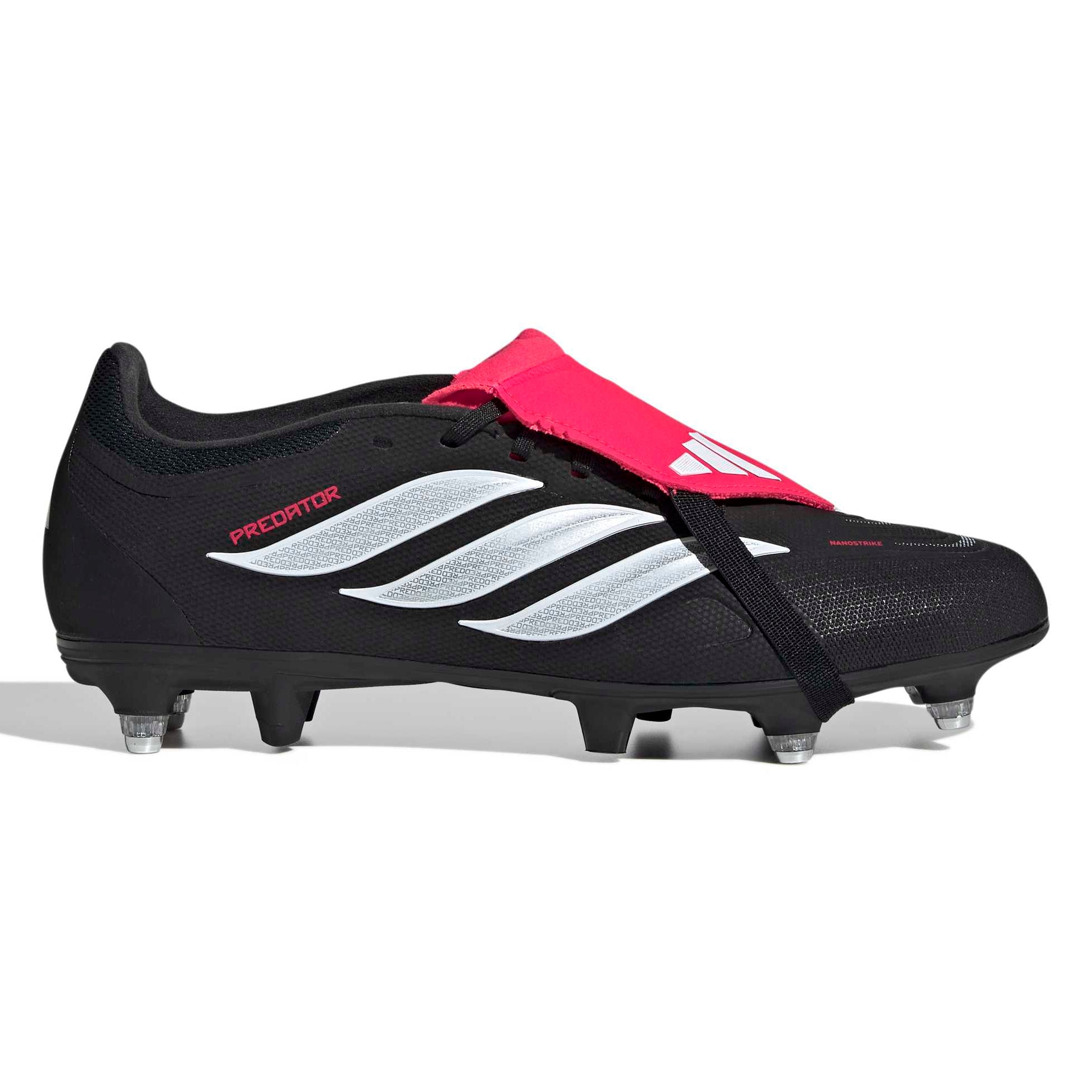 Adidas Predator League Fold-Over Tongue Soft Ground Football Boots Black Red