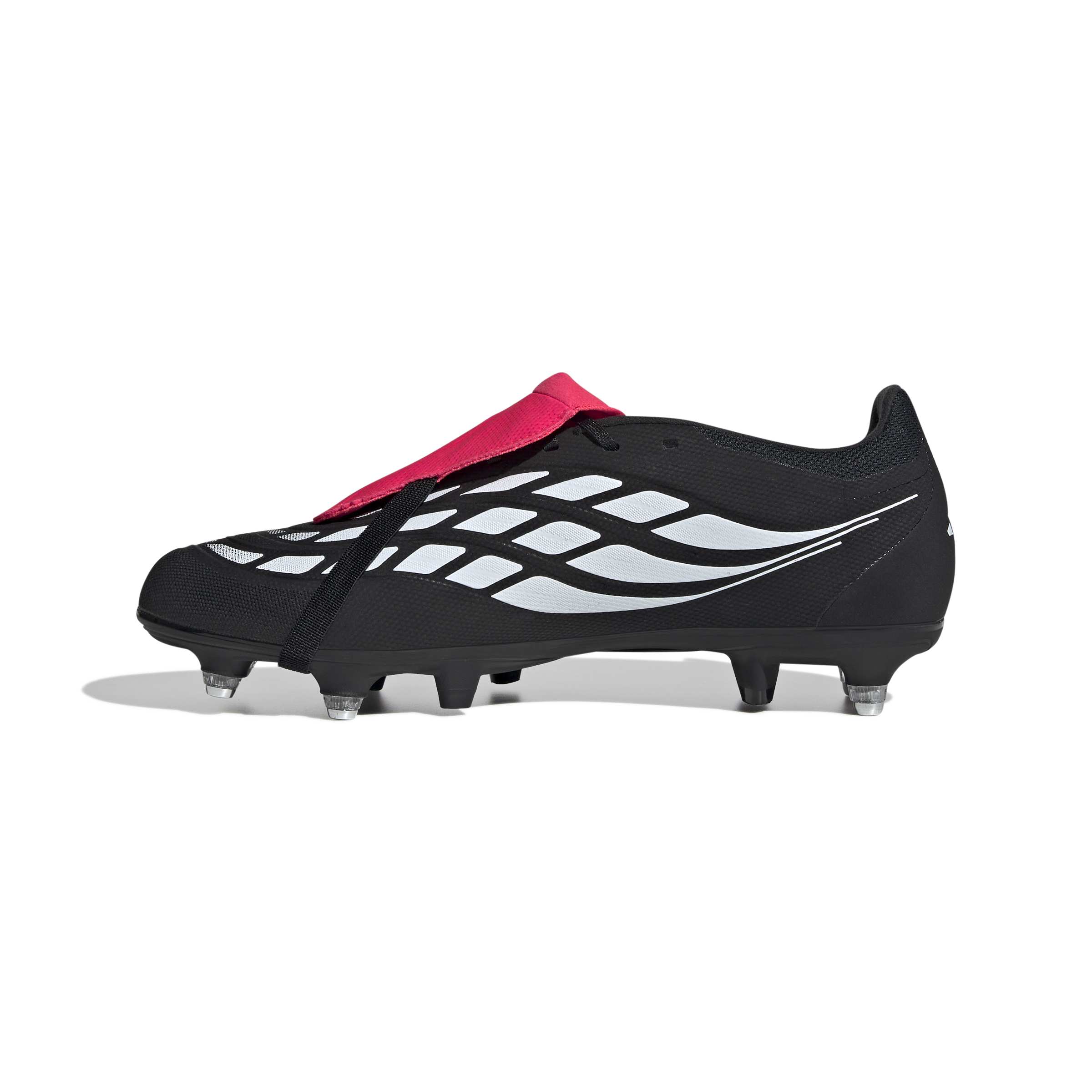 Adidas Predator League Fold-Over Tongue Soft Ground Football Boots Black Red