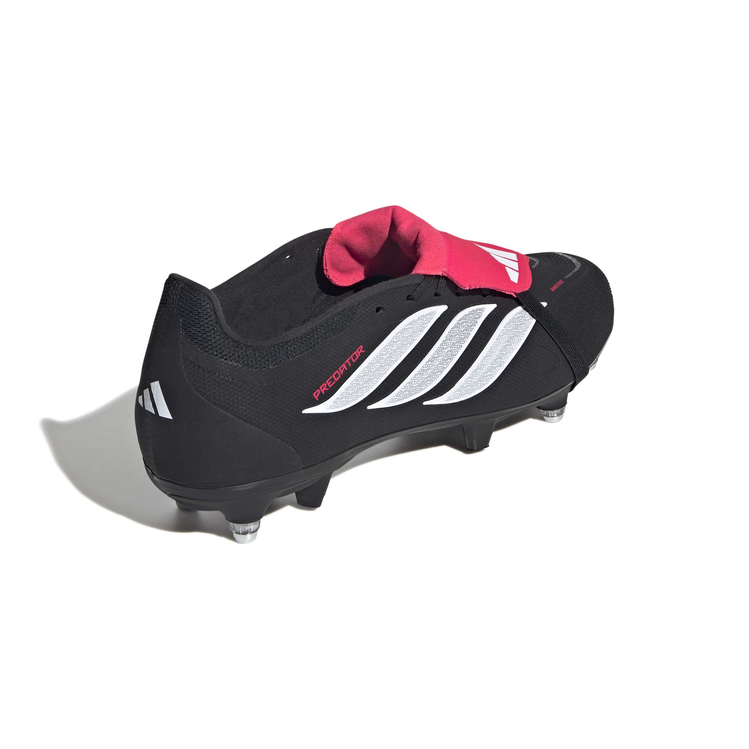 Adidas Predator League Fold-Over Tongue Soft Ground Football Boots Black Red