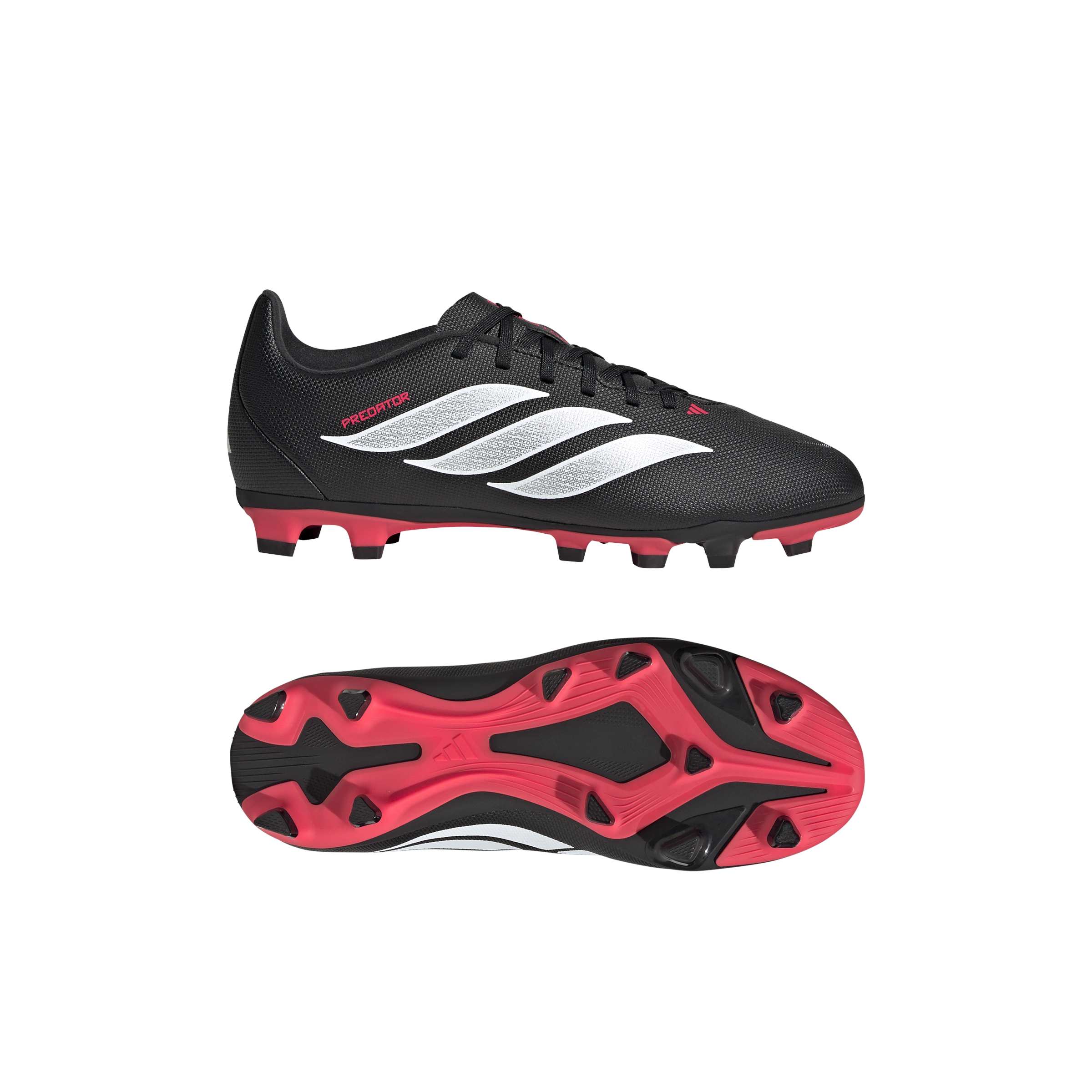 Adidas Predator Club Firm Ground Junior Football Boots Black White