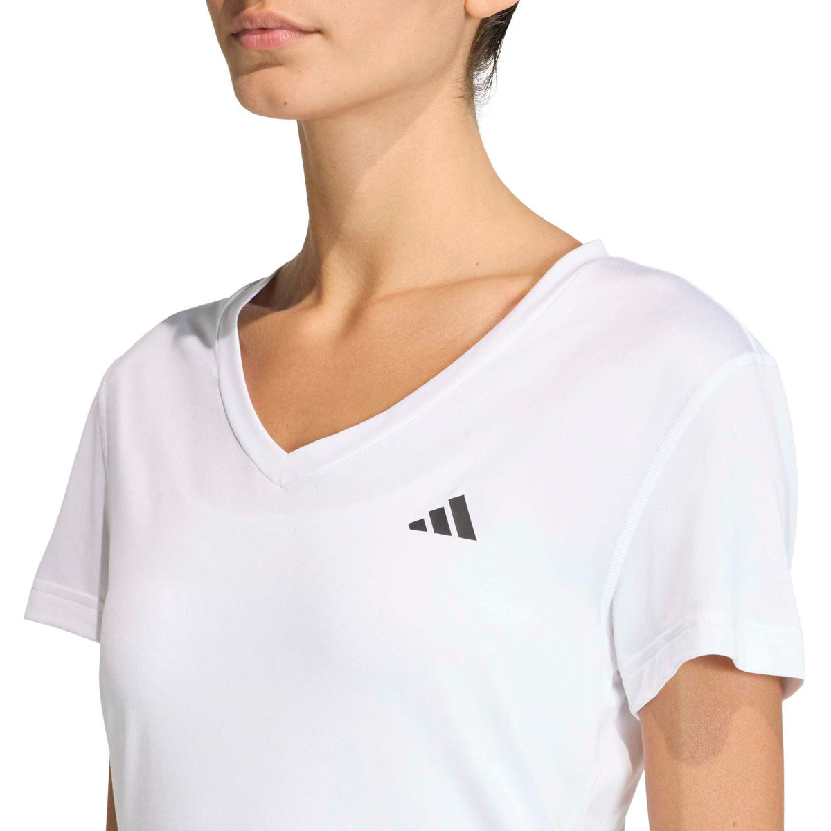 Adidas Workout Essentials V-Neck T-Shirt White