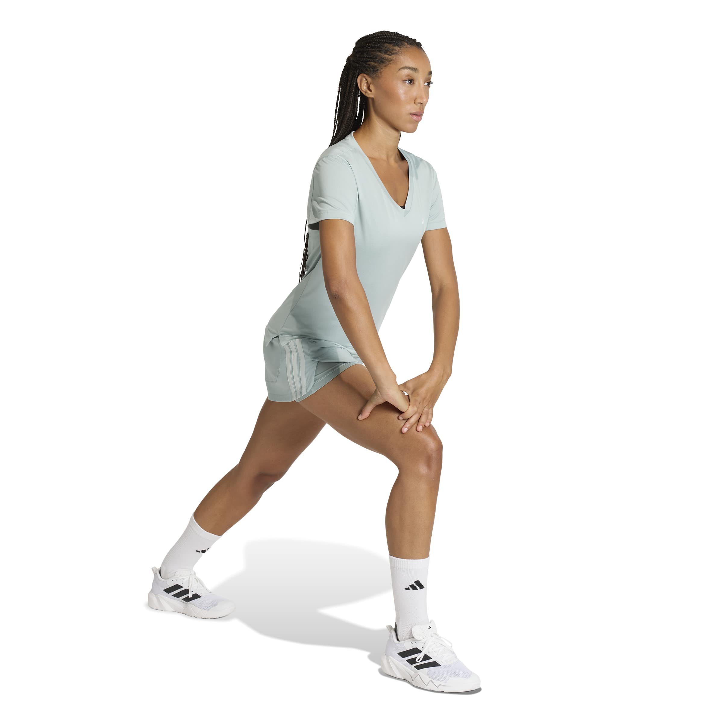 Adidas Workout Essentials V-Neck T-Shirt Sage