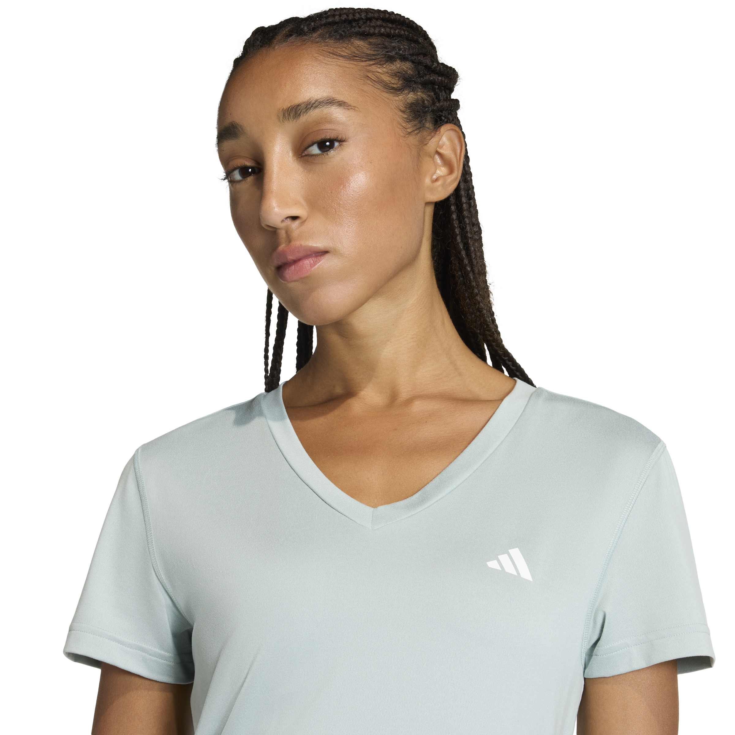 Adidas Workout Essentials V-Neck T-Shirt Sage