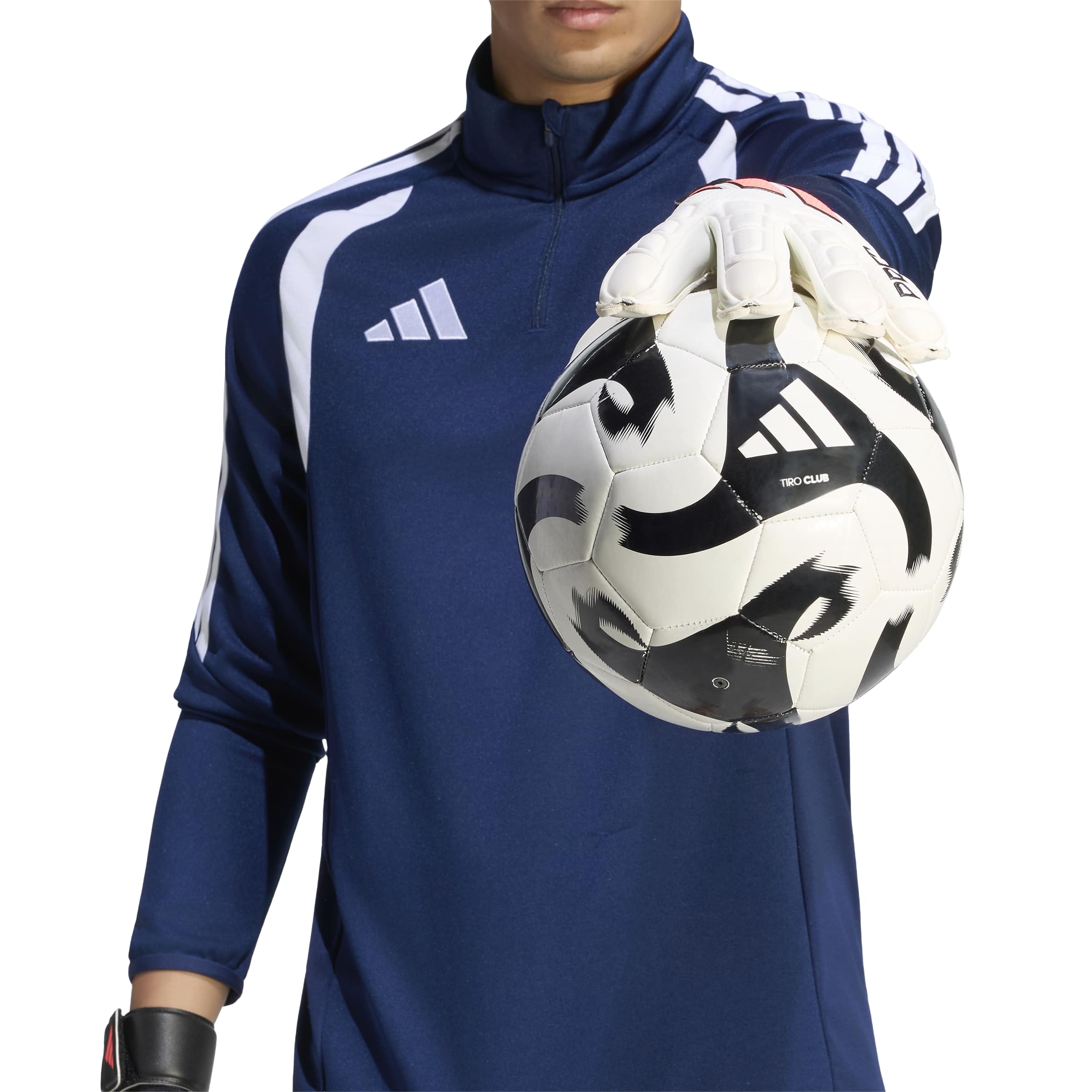 Adidas Predator Match Fingersave Goalkeeper Glove White Red