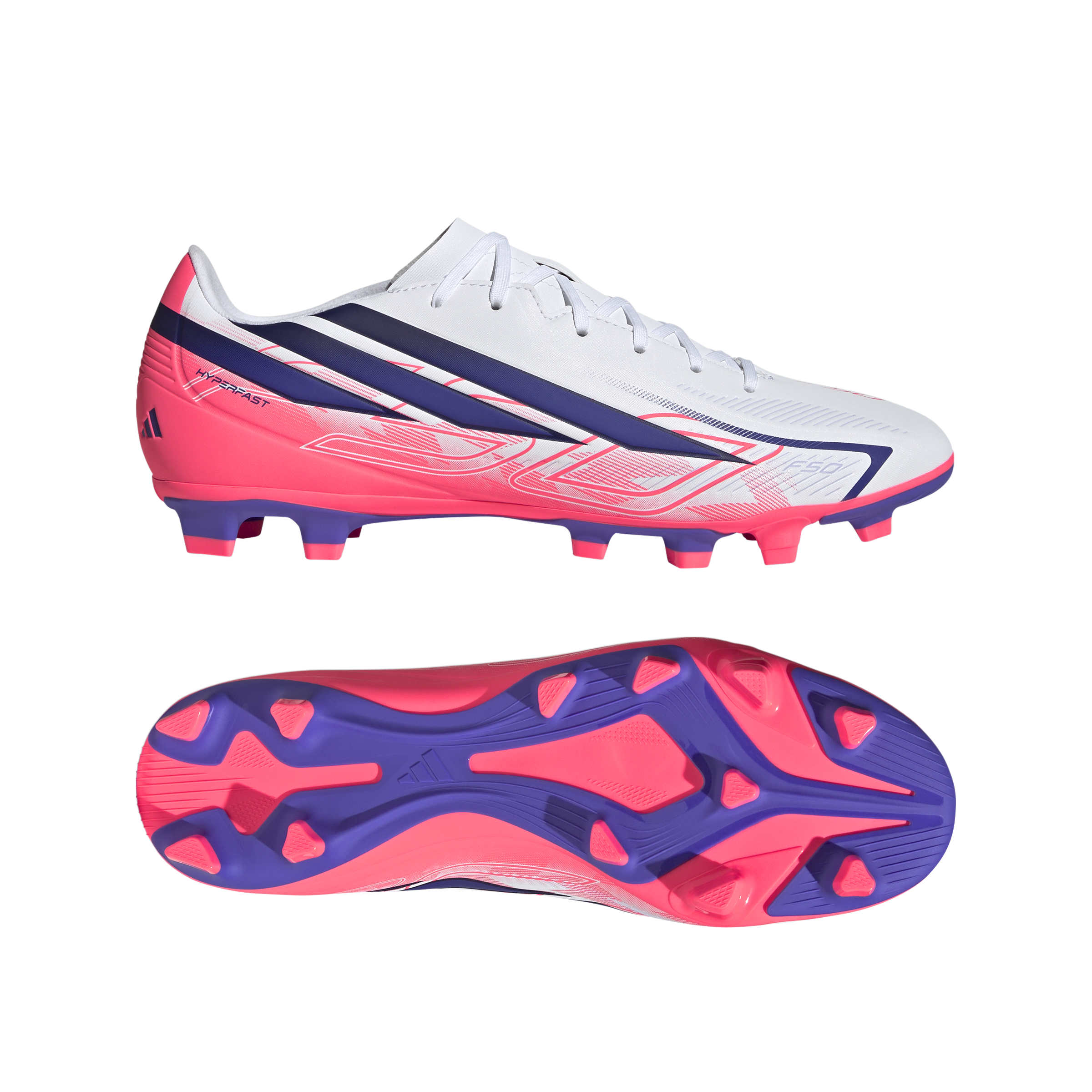 Adidas F50 Hyperfast Club Firm Ground Football Boots White