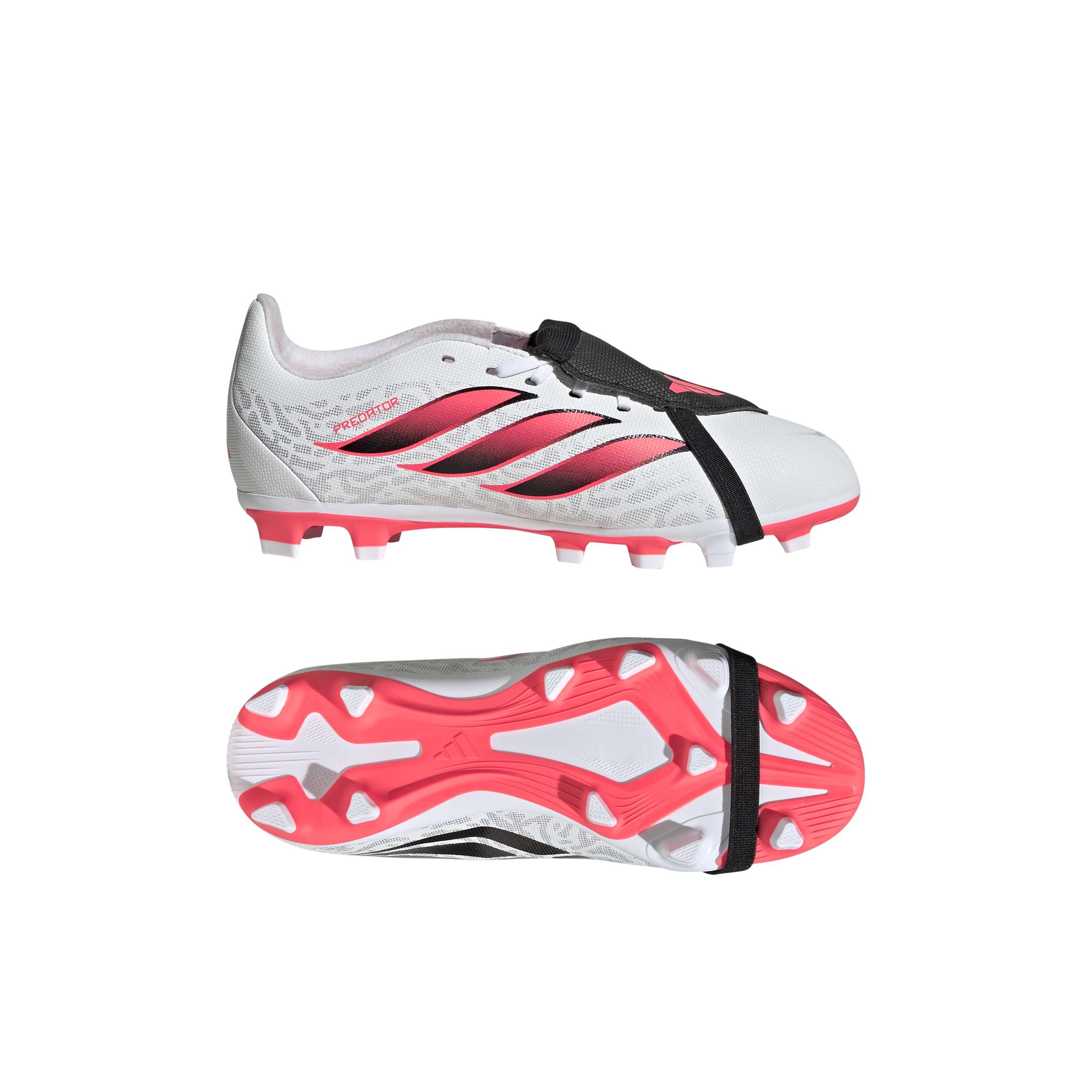 Adidas Predator Club Fold-Over Tongue Firm Ground Junior Football Boots White