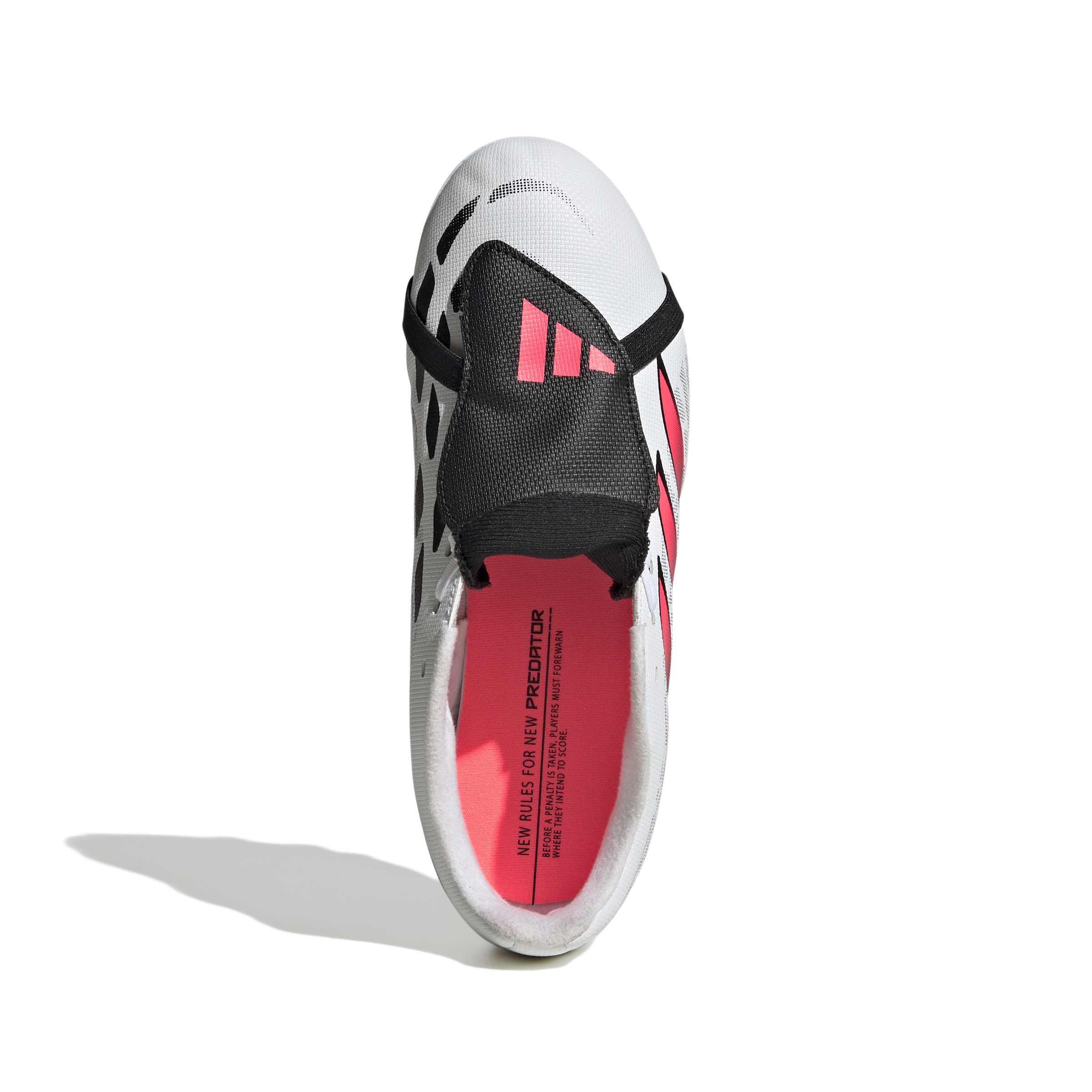 Adidas Predator Club Fold-Over Tongue Firm Ground Junior Football Boots White