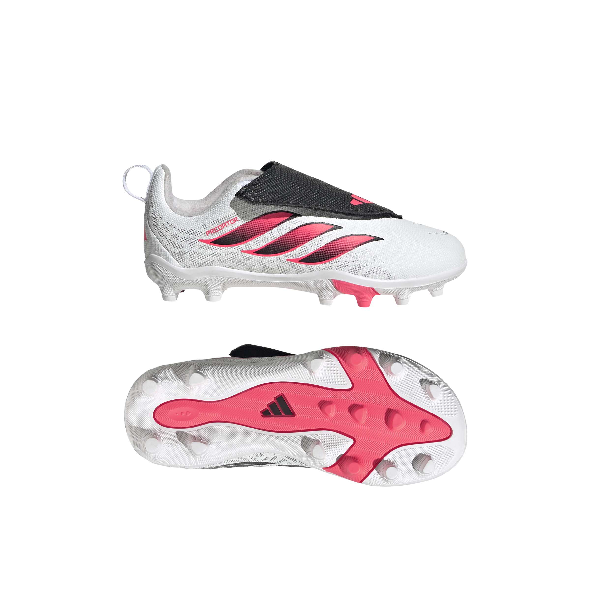 Adidas Predator Club Velcro Firm Ground Junior Football Boots White