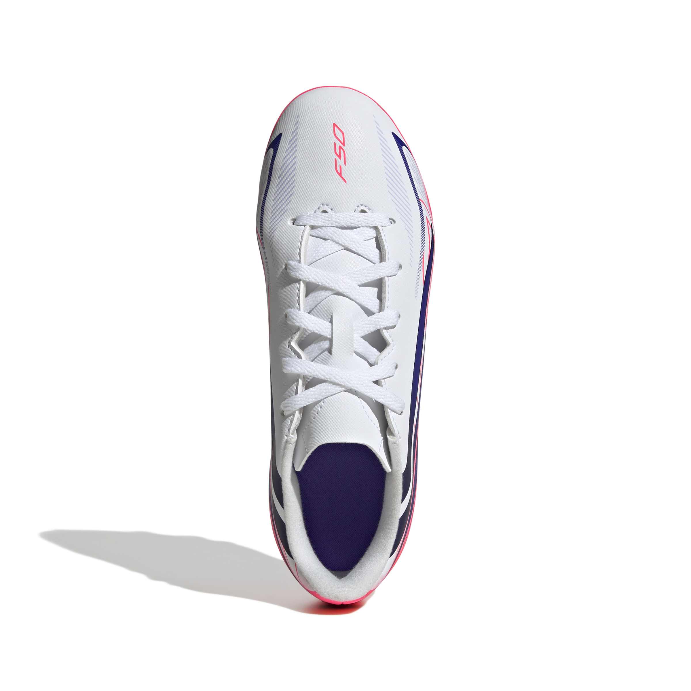 Adidas F50 Hyperfast Club Firm Ground Junior Football Boots White