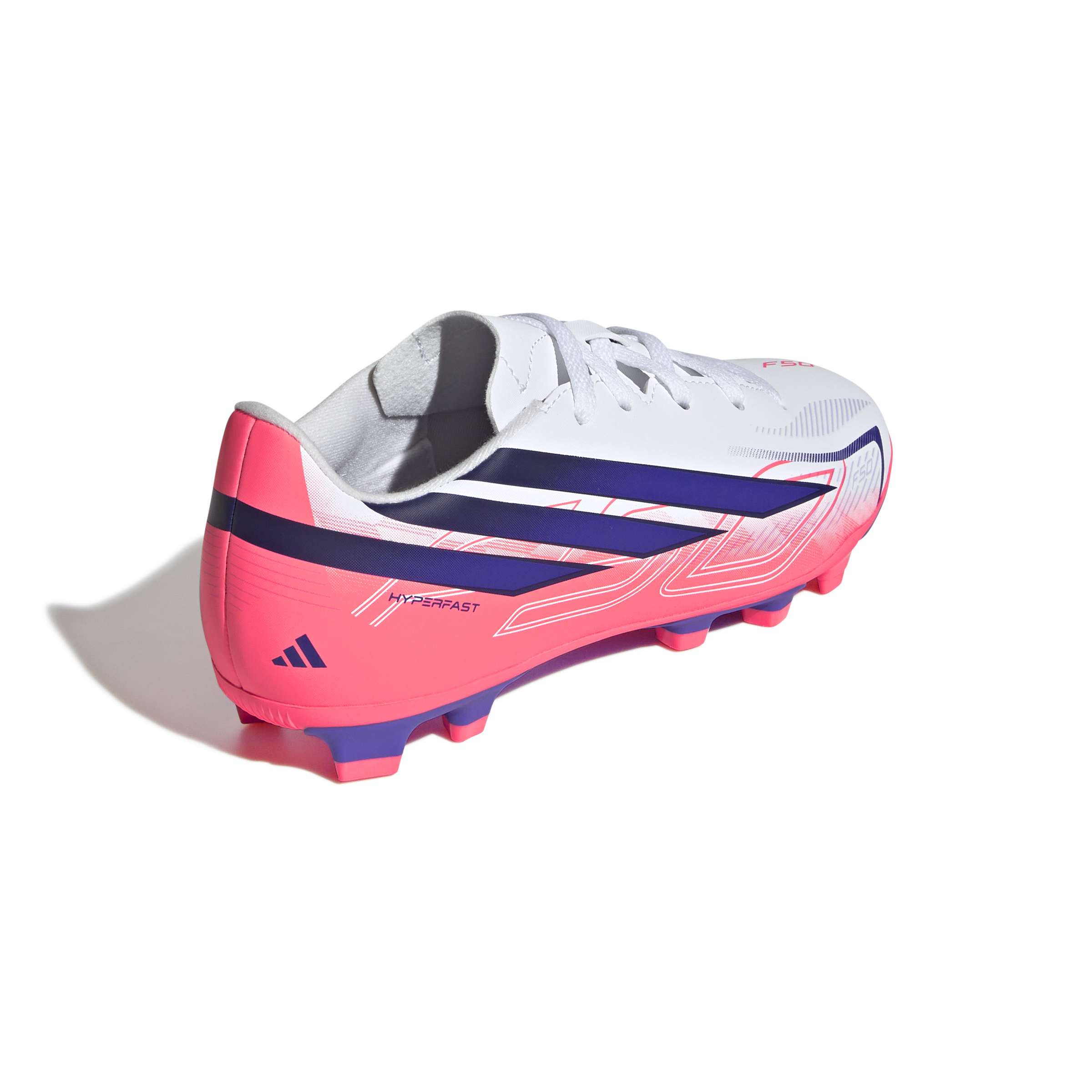 Adidas F50 Hyperfast Club Firm Ground Junior Football Boots White