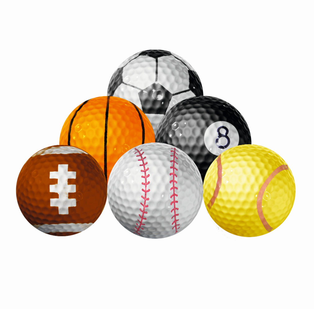 Longridge Sports Novelty Golf Balls 6Pk
