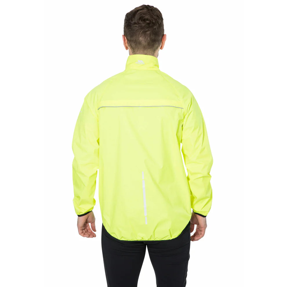 Trespass Men's Retract Hi-Vis Waterproof Packaway Jacket Yellow