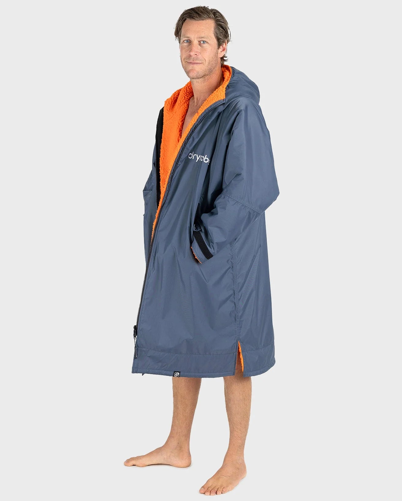 Dryrobe Advanced long Sleeve Changing Robe Dark Grey Orange