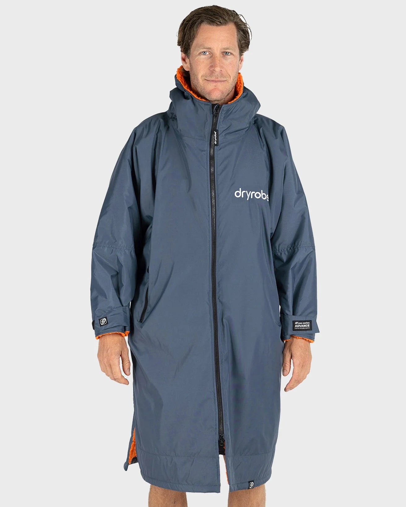 Dryrobe Advanced long Sleeve Changing Robe Dark Grey Orange