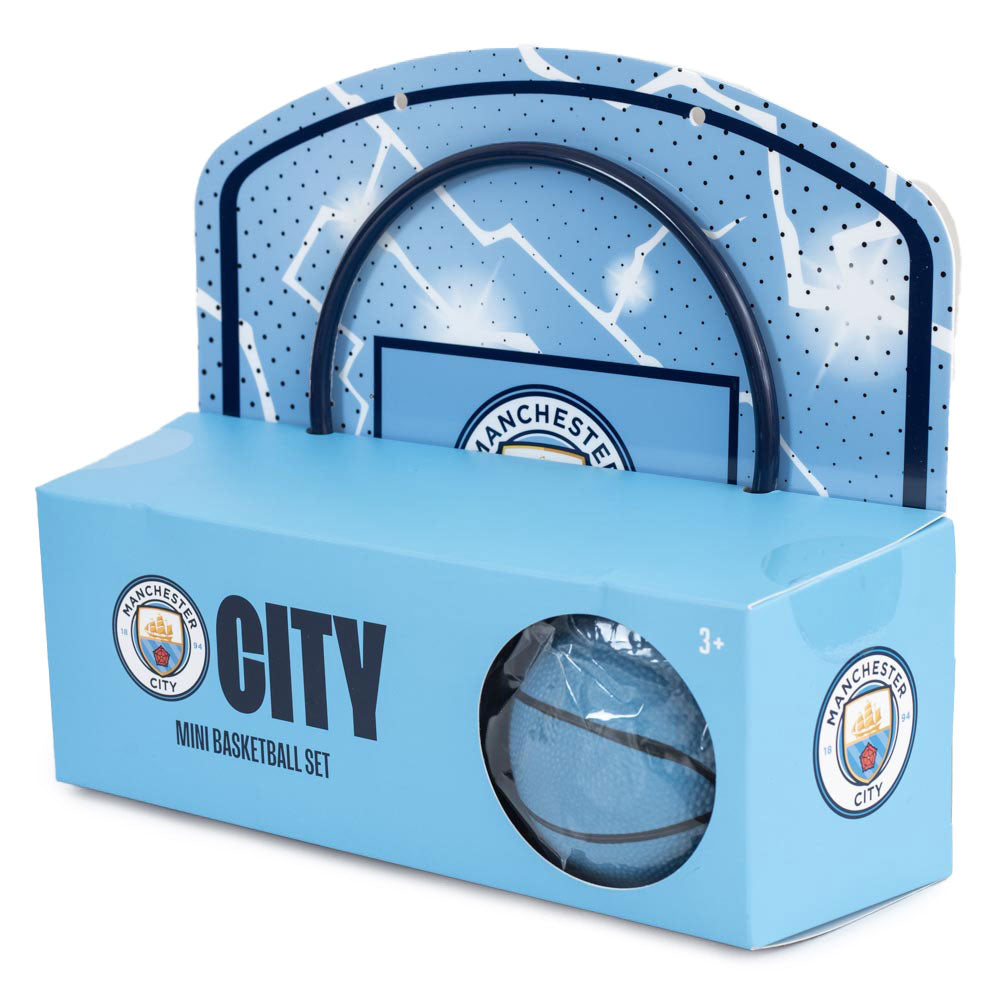 Hy-Pro Man City Mini Basketball Set
