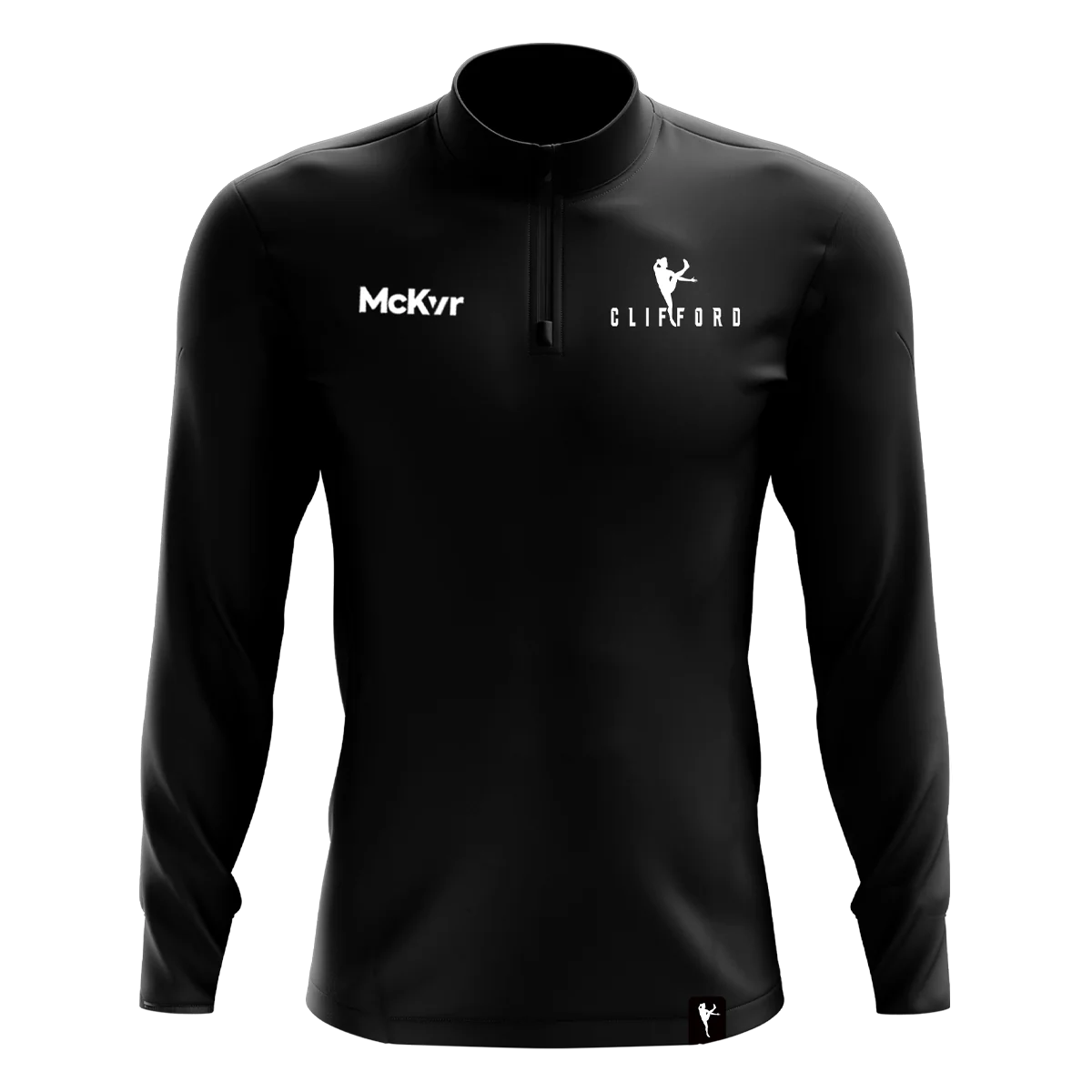 McKvr David Clifford 1/4 Zip Top Black