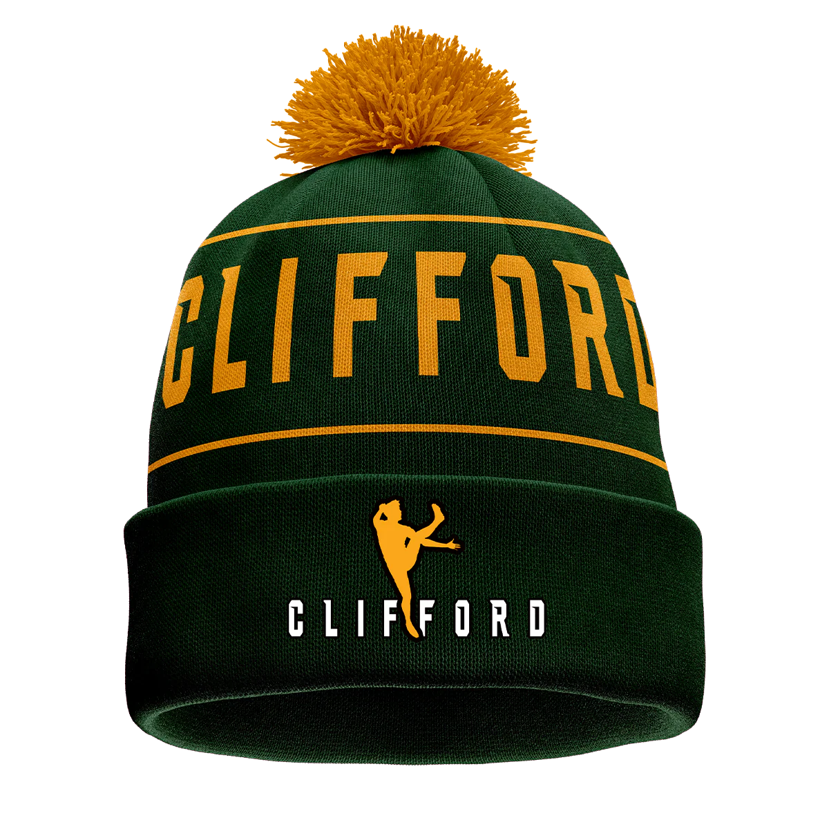 McKvr David Clifford Bobble Hat Green