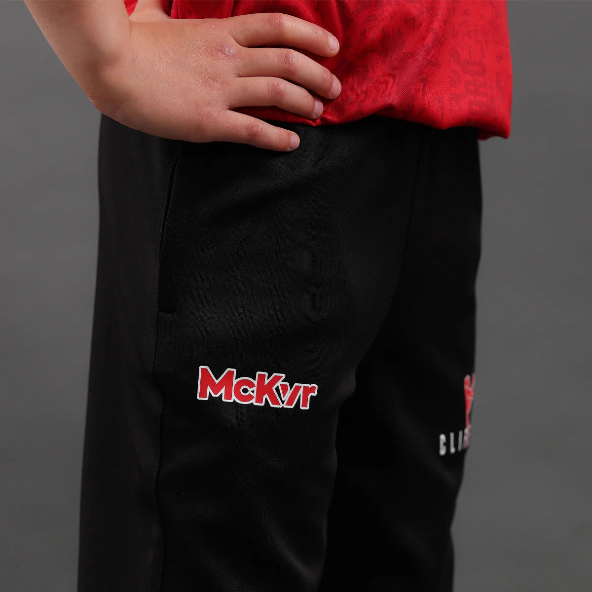 McKvr David Clifford Skinny Pants Black Red