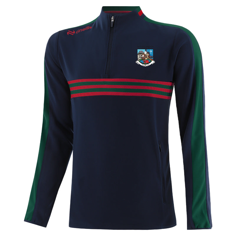 O'Neills Kilmurry Ibrickane GAA Dromore Squad Half Zip Navy Bottle Red
