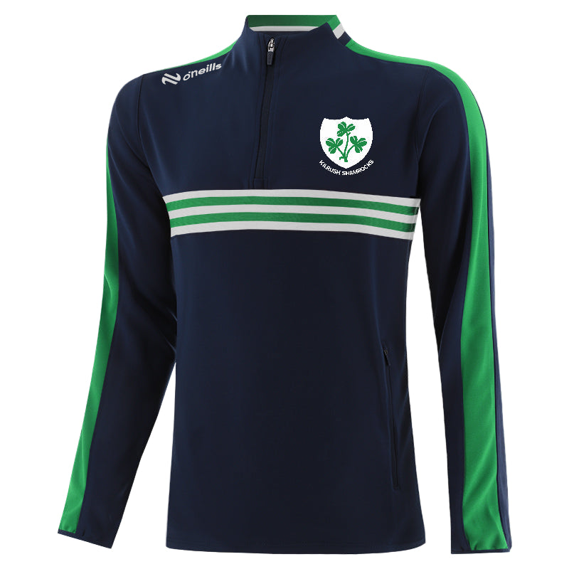 O'Neills Kilrush Shamrocks Dromore Squad Half Zip Navy Green White