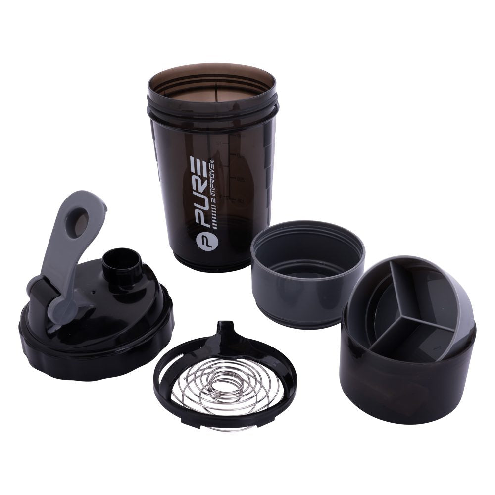 Pure2Improve Shaker 500ml Black Grey