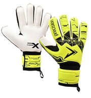 Precision Fusion X Flat Cut Essential Goalkeeper Gloves Flo Yellow