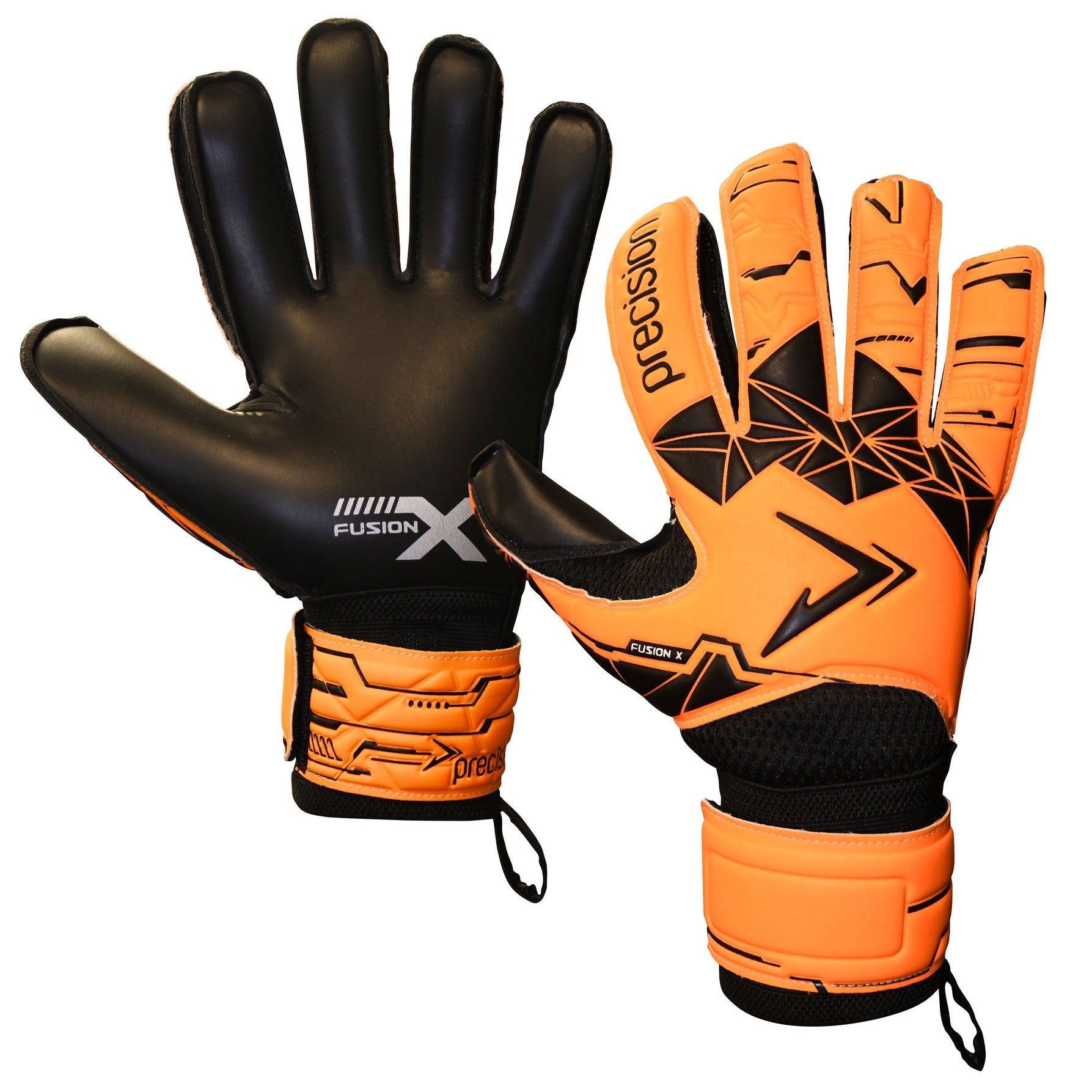 Precision Junior Fusion X Flat Cut Essential Goalkeeper Gloves