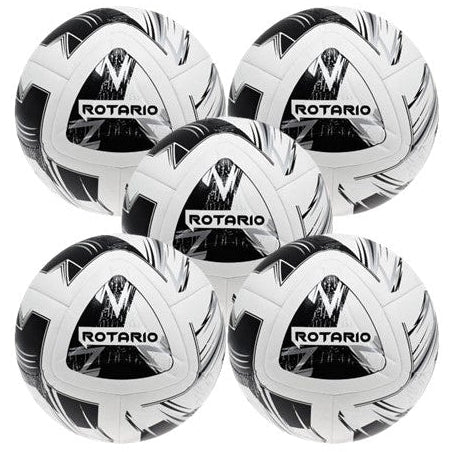 Five silver metallic balls with a brand logo on a white background