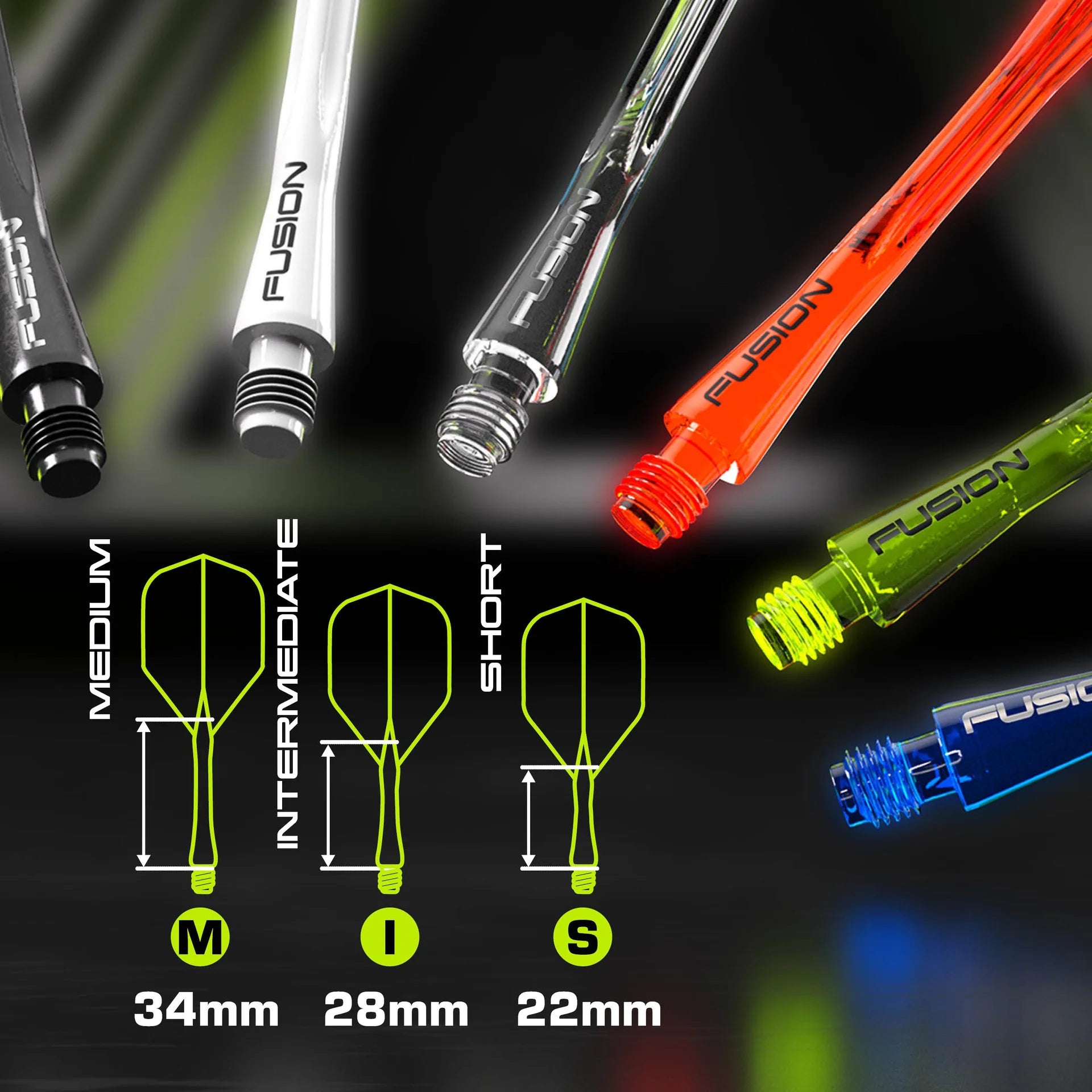 Winmau Fusion #2 Integrated Flight & Shaft - Black
