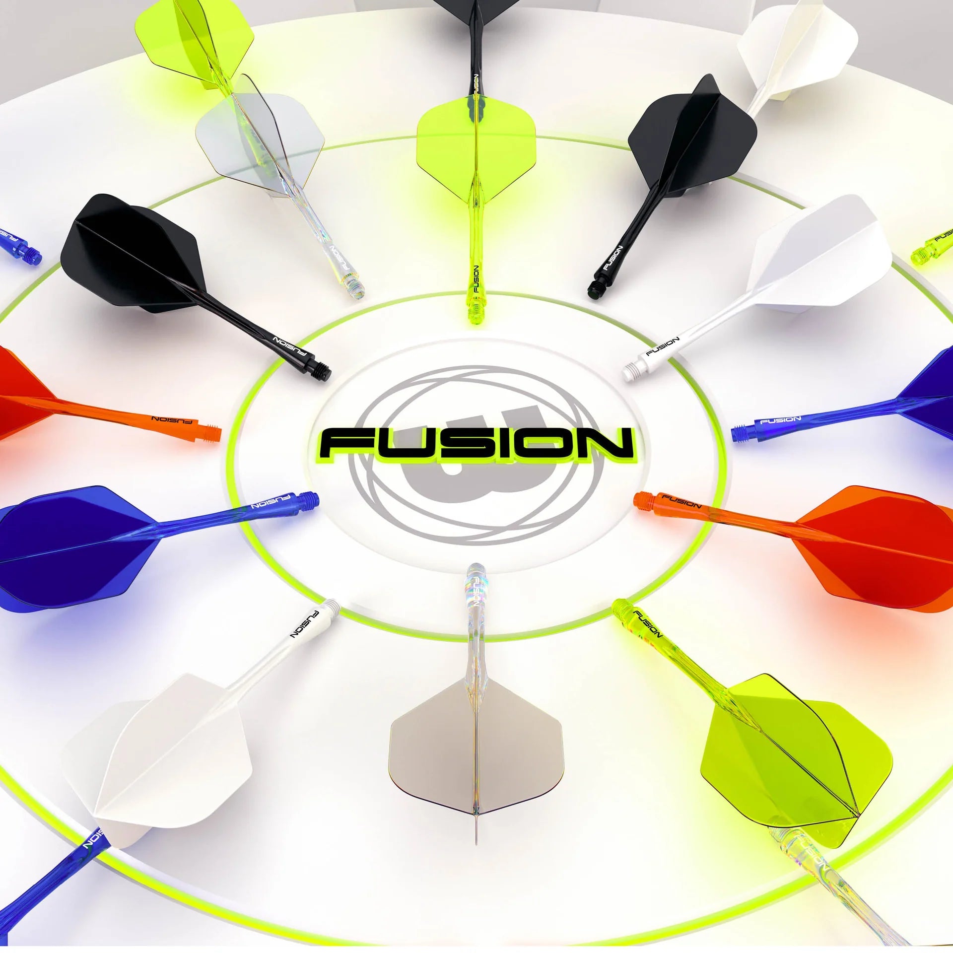 Winmau Fusion #2 Integrated Flight & Shaft - Black