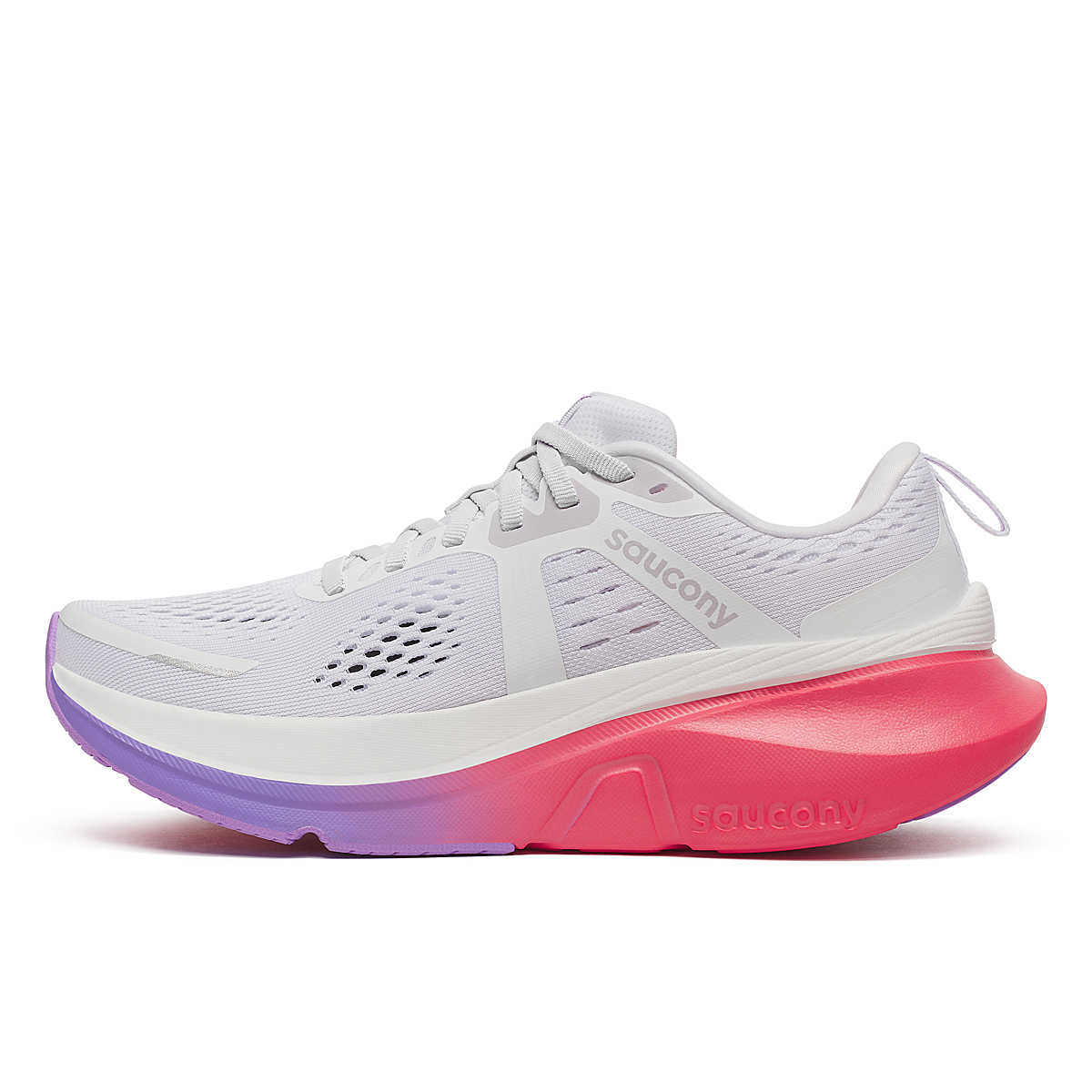 Saucony Guide 18 Womens Running Shoes White Crocus