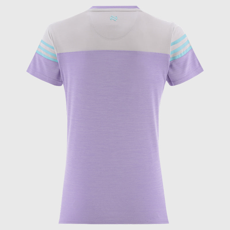 O'Neills Clare GAA Women's Sedona T-Shirt Purple White Green