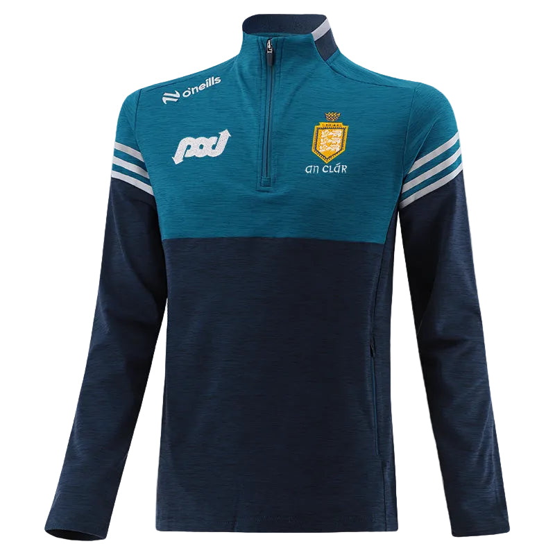 O'Neills Clare GAA Men's Sedona Brushed Half Zip Top Navy Blue