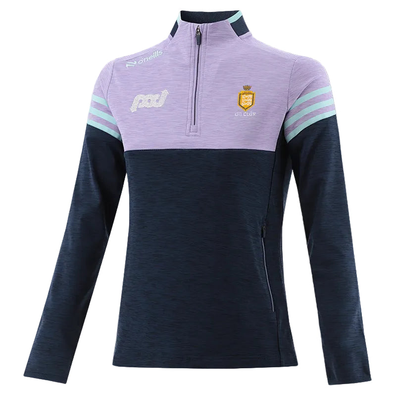 O'Neills Clare GAA Women's Sedona Brushed Half Zip Top Navy Purple Green