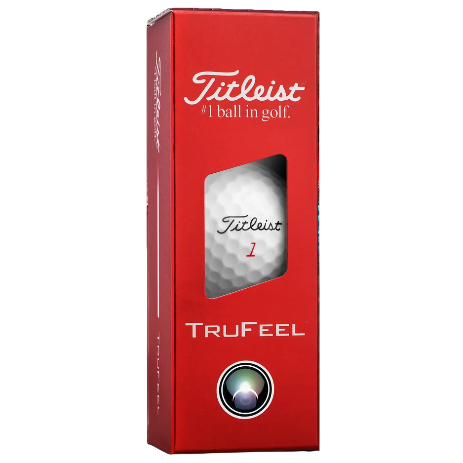 Titleist TruFeel golf ball packaging on a white background