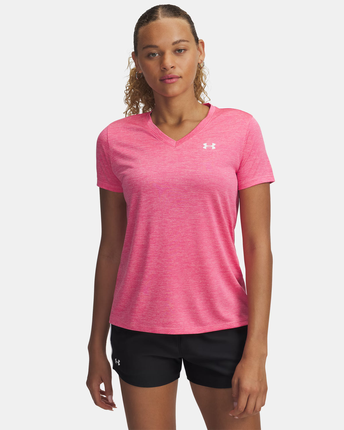 Under Armour Tech™ Twist Women's V-Neck Short Sleeve Pink