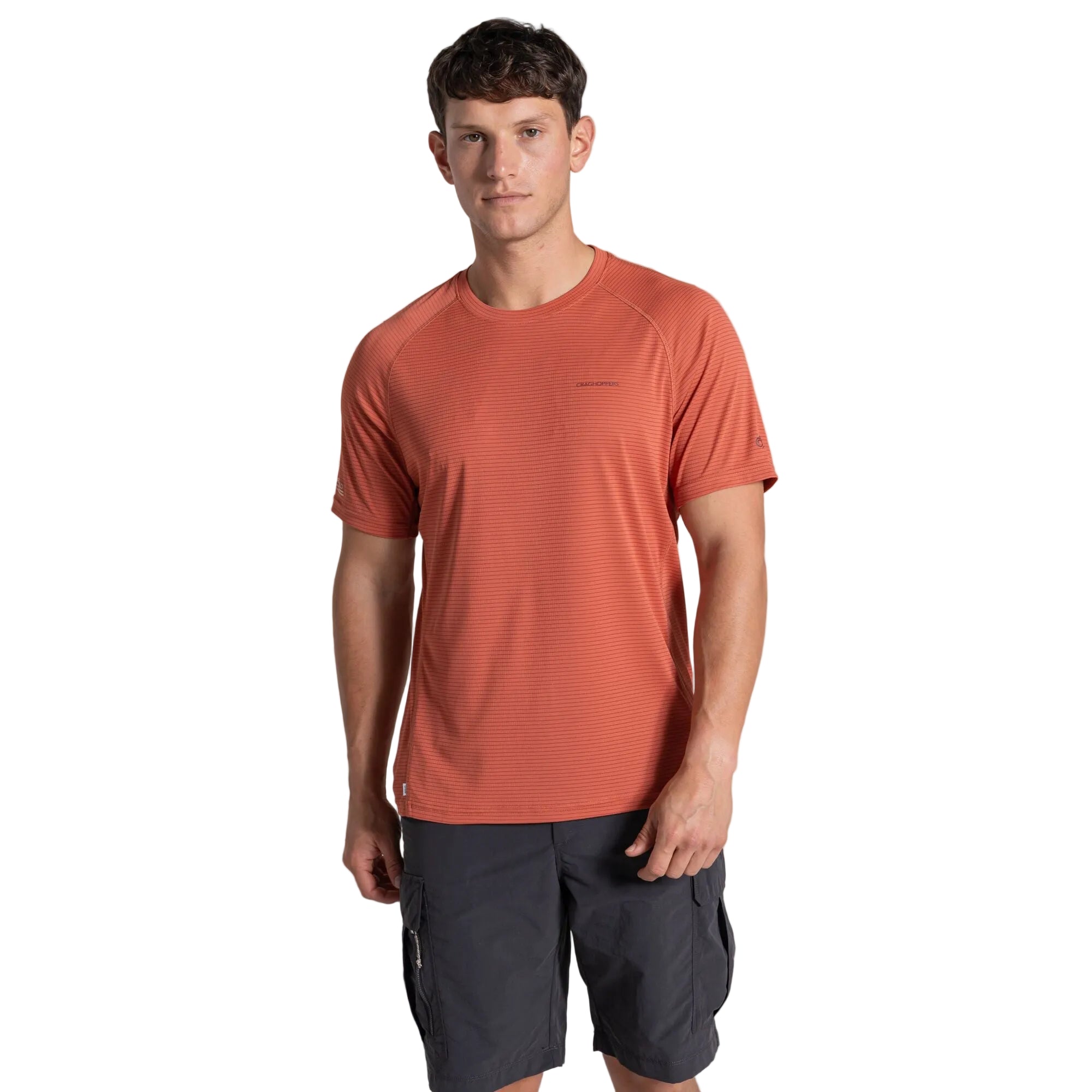 Craghoppers NosiLife SolarShield+ Short Sleeved T-Shirt Dark Sahara
