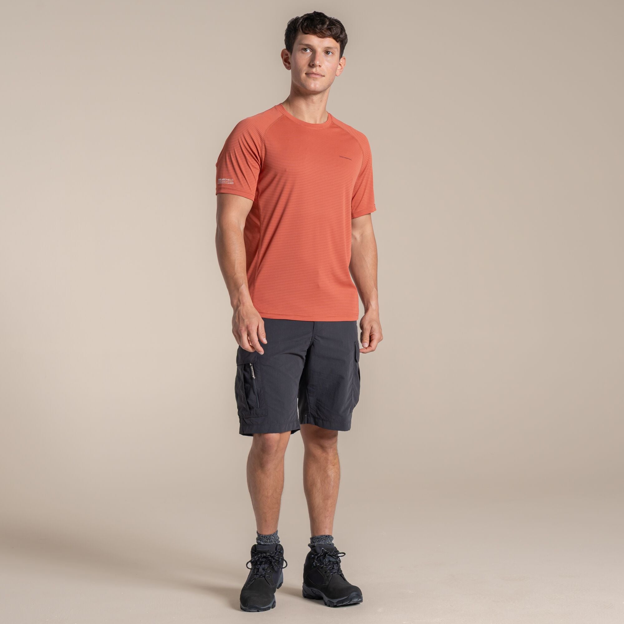 Craghoppers NosiLife SolarShield+ Short Sleeved T-Shirt Dark Sahara